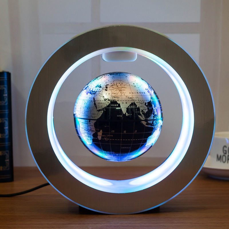 Round LED World Map Floating Globe with Magnetic Levitation & Anti-Gravity Light Gizmokings Warehouse