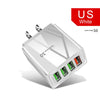 Illuminated 4USB Mobile Phone Charger 3A Charging Head Gizmokings Warehouse