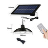 Solar Pendant Light Outdoor Waterproof LED Lamp Double-head Chandelier Decorations with Remote Control for Indoor Shed Barn Room Gizmokings Warehouse