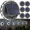 Solar Wall Light Outdoor Garden Deck Round Petal Fence Light 8 Modes Glowing Garden Light Remote Control Gizmokings Warehouse