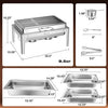 9.5QT Rectangular Chafing Dish Buffet Set with Hydraulic PivotLid, Stainless Steel Catering Server Food Warmer with 2-Tray Noiseless for Party, Wedding, RestaurantView original product >